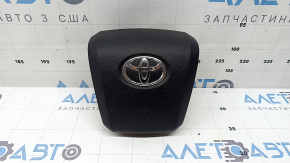 Подушка безопасности airbag в руль водительская Toyota Prius 50 16-22 черная, царапины, ржавый пиропатрон