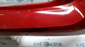 Бампер задний голый Toyota Prius 50 19-22 под парктроники и PMA, красный, потерт