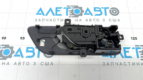 Ручка двери внутренняя передняя левая Nissan Rogue 21-23 черная, с накладкой