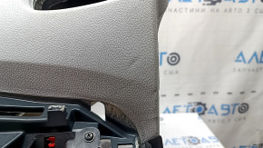 Bord față cu AIRBAG pentru Toyota Prius 50 17-22, negru cu gri pentru un afișaj mic, cu suport inferior, pentru curățare, lovituri