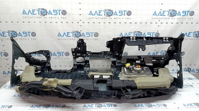 Bord față cu AIRBAG pentru Toyota Prius 50 17-22, negru cu gri pentru un afișaj mic, cu suport inferior, pentru curățare, lovituri