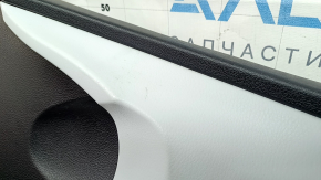 Panou decorativ ușă, dreapta față, Toyota Prius 50 18-22, negru cu inserție gri, cu cotieră din piele, zgârieturi