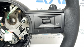 Руль голый Nissan Rogue 22-26 резина черная, с кнопками и лепестками