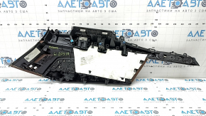 Ornamente arc superior spate stânga BMW X7 G07 19-22, piele Vernasca, Schwarz, inserție lemn Fineline/metal cu mulaj, cotieră din piele neagră, îndoită, zgârieturi, lovituri, element de fixare rupt