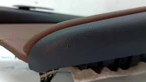 Ornamente arc superior spate stânga BMW X7 G07 19-22, piele Vernasca, Schwarz, inserție lemn Fineline/metal cu mulaj, cotieră din piele neagră, îndoită, zgârieturi, lovituri, element de fixare rupt