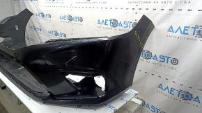 Бампер передний голый Honda Civic XI FE/FL 22-26 без парктроников, черный, царапины, незаводские отверстия