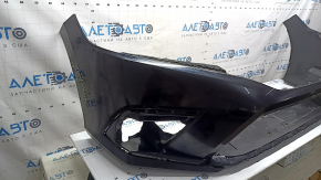 Бампер передний голый Honda Civic XI FE/FL 22-26 без парктроников, черный, царапины, незаводские отверстия