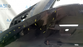Бампер передний голый Honda Civic XI FE/FL 22-26 без парктроников, черный, царапины, незаводские отверстия