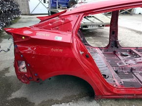Четверть крыло задняя правая Toyota Prius 50 19-22 под BSM, на кузове, красная, тычки, вмятины