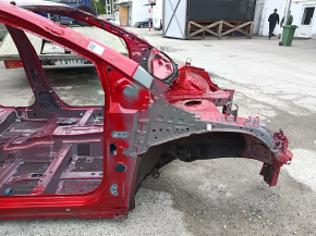 Sfert dreapta față Toyota Prius 50 16-22 pe caroserie, roșu, stâlp îndoit