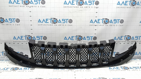 Решетка радиатора grill Jeep Compass 11-16 черная, без вставок