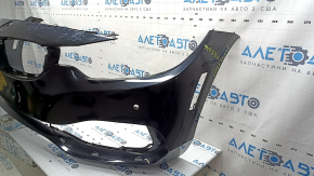 Bara față neaderentă pentru BMW Seria 4 F32/33/36 14-20 cu senzori de parcare, fără spălătoare faruri, fără PMA, neagră, zgârieturi, presată, nisip, găuri nefabricate