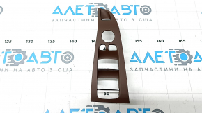 Ornament comandă ridicare geam stânga față pentru BMW X7 G07 19-26 maro, cafea