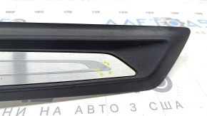 Ornament prag ușă dreapta față pentru BMW Seria 4 F36 18-20, negru cu crom, Gran Coupe, zgârieturi