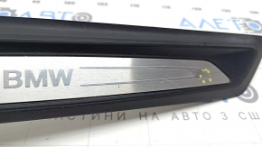 Ornament prag ușă dreapta față pentru BMW Seria 4 F36 18-20, negru cu crom, Gran Coupe, zgârieturi