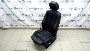 Водительское сидение BMW 4 F36 15-20 Gran Coupe с airbag, электрическое, подогрев, память, кожа черная SCHWARZ, Sport, с подголовником, потерта кожа