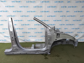 Четверть передняя правая Hyundai Tucson 22-24 1.6T HEV Korea, отпилена, серебро, с центральной стойкой, замят порог, вмятины