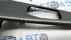 Накладка центральной консоли под джойстик мультимедии BMW 4 F32/33/36 14-20 под светлый карбон, полезло покрытие