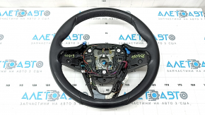 Руль голый BMW X7 G07 19-22 кожа черная под лепестки с подогревом под driving assist, Sport, с проводкой, примят, царапины, под чистку
