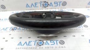Руль голый BMW 4 F32/33/36 17-20 кожа черная, Sport, красная строчка, под лепестки с подогревом, потерт, под химчистку