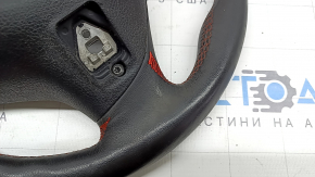 Руль голый BMW 4 F32/33/36 17-20 кожа черная, Sport, красная строчка, под лепестки с подогревом, потерт, под химчистку