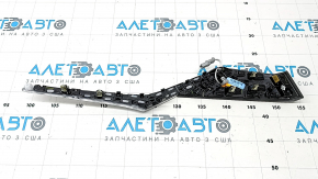 Накладка обшивки двери карточки задняя правая BMW X7 G07 19-22 под дерево Fineline Stripe с хром, с подсветкой