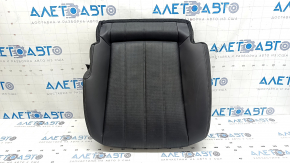 Tapițerie pernă scaun pasager Mazda 6 18-21, piele neagră, perforație, cusături gri, încălzită, lovită