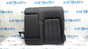 Spătar banchetă spate stânga pentru Mazda 6 18-21, piele neagră perforată, cu port de încărcare în cotieră, fără tetiere