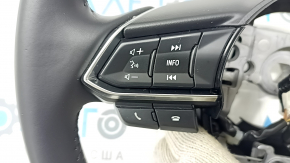 Руль голый Mazda 6 17-21 кожа черная, с задней накладкой и кнопками под радар, царапины