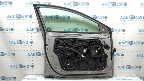 Дверь в сборе передняя левая Hyundai Sonata 11-15 hybrid, keyless, серебро FHM, тычки