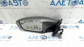 Зеркало боковое левое в сборе Hyundai Sonata 11-15 7 пинов, поворотник, подогрев, серебро