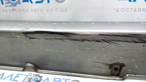 Порог правый Hyundai Sonata 11-15 hybrid, серебро, с брызговиком, царапины, потерт, примят