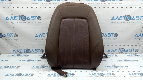 Tapițerie spătar scaun șofer Audi Q5 80A 18-20, piele maro, standard, încălzită, zgârieturi