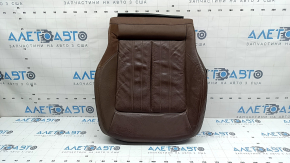 Обшивка подушки водительского сиденья Audi Q5 80A 18-20 кожа коричневая, Standard, с подогревом, замята