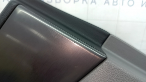 Panou ușă spate stânga pentru Hyundai Sonata 11-15 hibrid, gri cu inserție de cauciuc gri, cotieră din cauciuc gri, ornament gri lucios, cu mâner, zgârieturi