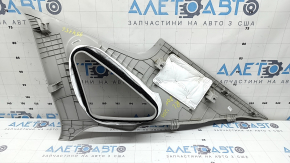 Накладка задней стойки левая Hyundai Sonata 20-22 серая, побелел пластик, царапины