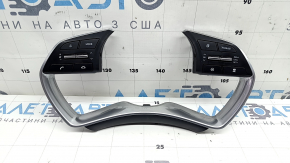 Кнопки управления на руле Hyundai Sonata 20-23 черные с накладкой