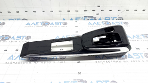 Накладка шифтера КПП Hyundai Sonata 20-23 черный глянец с хромом, Korea, HEV, полез хром, царапины