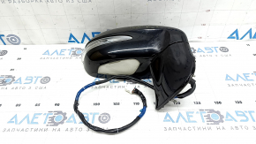 Ansamblu oglindă retrovizoare dreapta pentru Lexus RX350 RX450h 10-15, 15 pini, reglare automată a intensității luminii, semnalizare, iluminare din spate, negru, bare de protecție