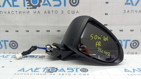 Oglindă laterală dreapta Hyundai Sonata 20-23, 8 pini, semnalizator, încălzit, BSM, grafit, fără capac, fără oglindă, semnalizator defect, crăpat, tăiat