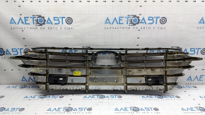 Решетка радиатора grill Hyundai Sonata 20-23 HEV хром, незаводские отверстия