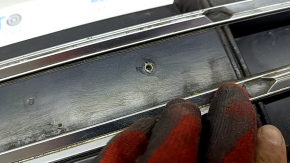 Решетка радиатора grill Hyundai Sonata 20-23 HEV хром, незаводские отверстия