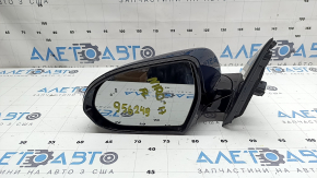 Зеркало боковое левое в сборе Kia Niro 17-22 14 пинов, электро, автоскладывание, подогрев, BSM, поворотник, синее с черным, царапина