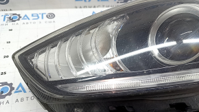 Фара передняя левая в сборе Kia Niro 17-19 HEV, PHEV ксенон, галоген поворотник+LED ДХО, с кронштейном, под полировку, выгорание LED