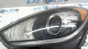 Фара передняя левая в сборе Kia Niro 17-19 HEV, PHEV ксенон, галоген поворотник+LED ДХО, с кронштейном, под полировку, выгорание LED