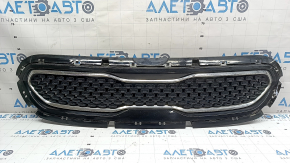 Grilă radiator Kia Niro 17-19 HEV, structură cadru PHEV, negru lucios cu ornament cromat, cioburi