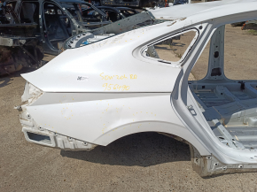Четверть крыло задняя правая Hyundai Sonata 20-23 HEV на кузове, белая, вмятины