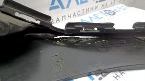 Губа переднего бампера Hyundai Sonata 20-23 структура, HEV, с молдингом хром, царапины, надрывы, отсутствуют фрагменты, треснута
