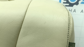 Спинка заднего ряда сидений левая 2 ряд Lexus RX350 RX450h 13-15 без airbag, кожа бежевая, перфорация, царапины, под чистку, примята
