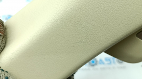 Накладка порога передняя правая Lexus RX350 RX450h 10-15 бежевая, с хромированной накладкой, царапины, тычка